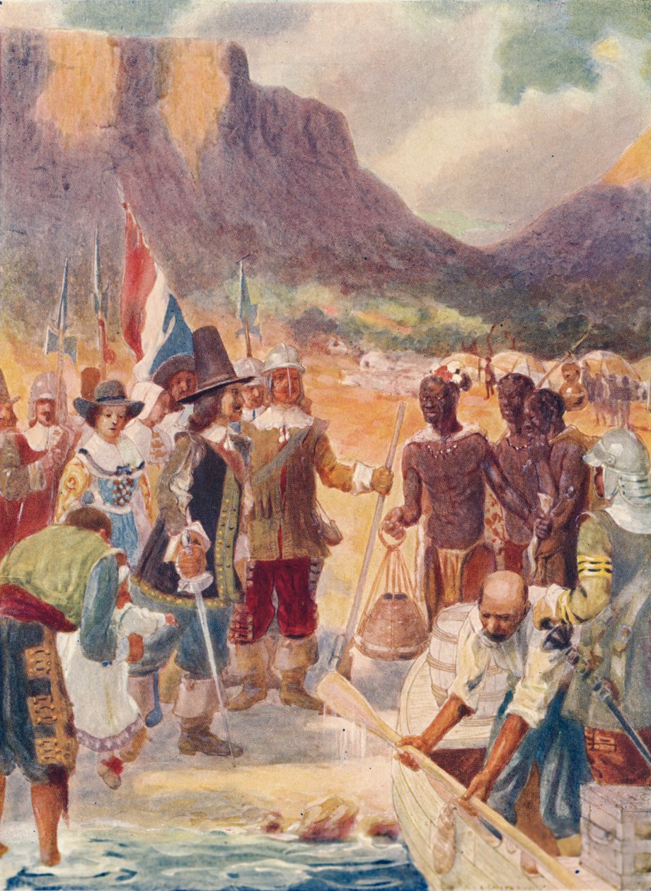 "Van Riebeck partraszállása", 1909 alkotó: GS Smithard