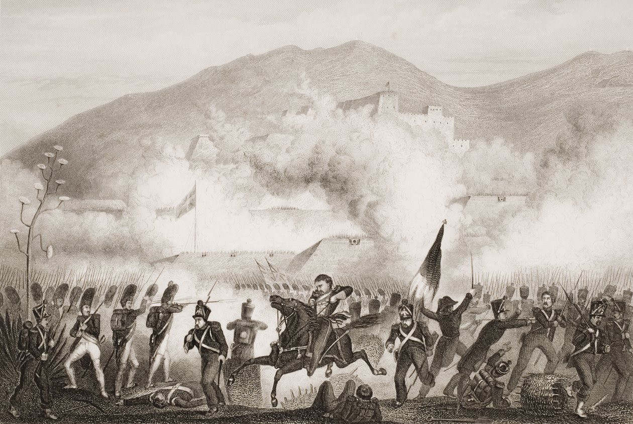 Torres Vedras, 1810, illusztráció az „Anglia tengeri és szárazföldi csatái” című művéből, Lieut. Williams ezredes alkotó: G.W. Terry