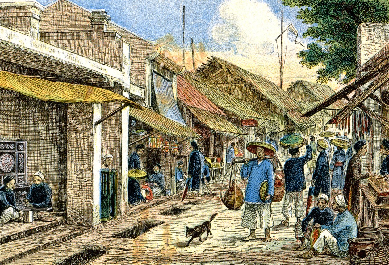 Kézművesek egy annami faluban, 1900 körül (illusztráció) alkotó: G. Dascher