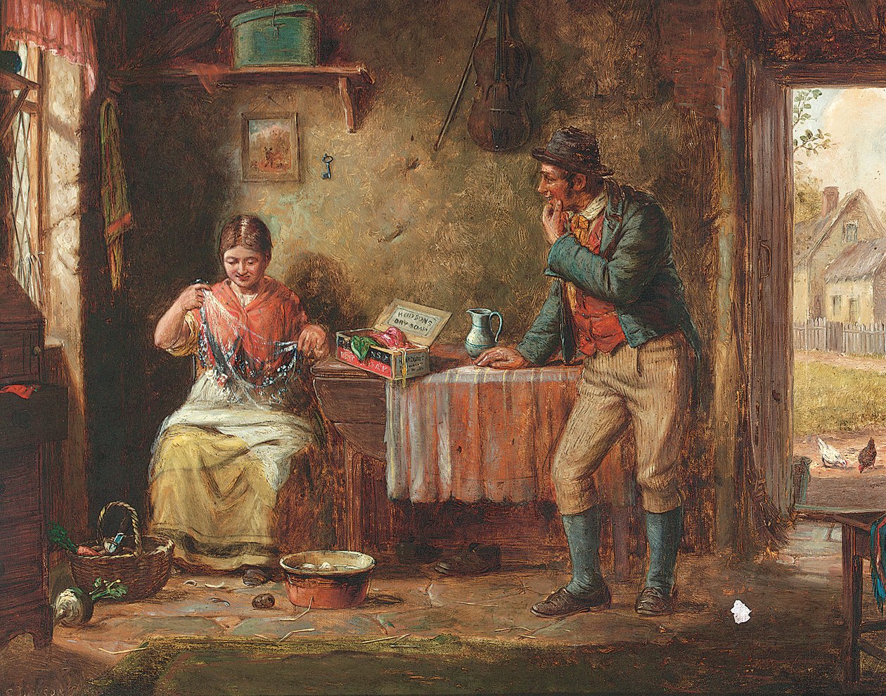 A csipkekészítő alkotó: G. Dawson