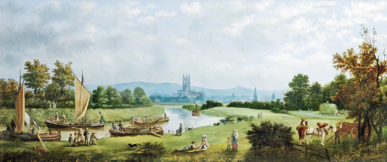 Glorious Summer, Gloucester északnyugatról, 1879 alkotó: G. F. Walton