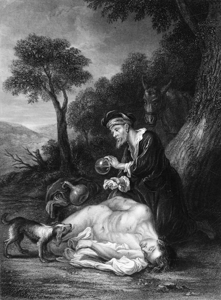 Sebeit bekötötte, olajat és bort öntött, 1830-as évek. alkotó: G. H. Adcock
