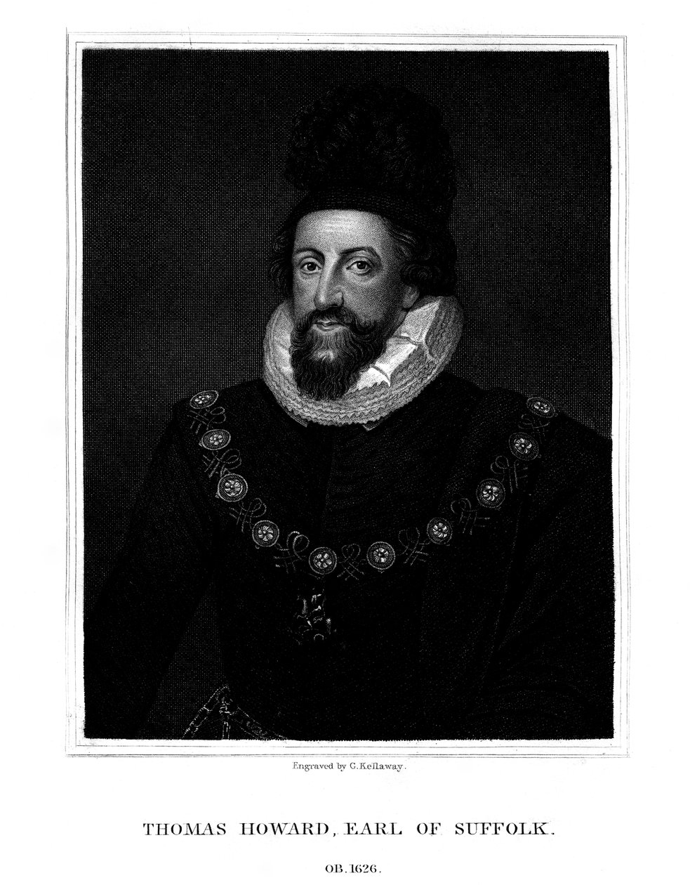 Thomas Howard admirális, Suffolk 1. grófja, 1825. alkotó: G. Kellaway