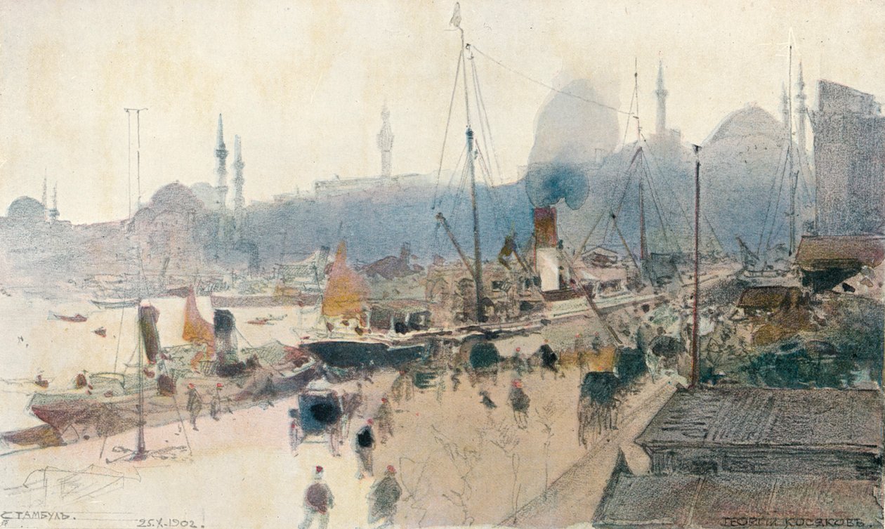 The Quay, Stamboul, 1902, 1906 alkotó: G Kossiakoff