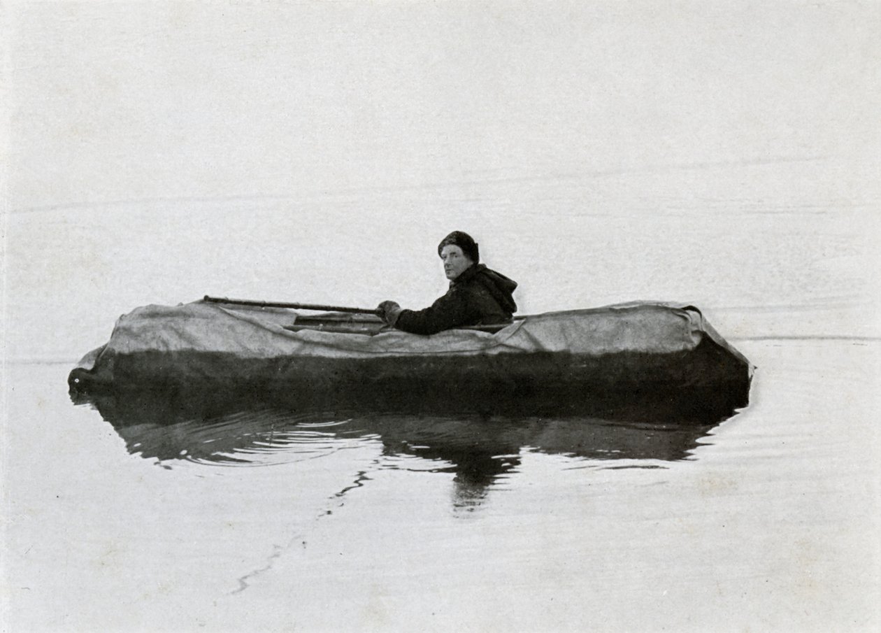 Campbell vízen egy kajakban, 1911, 1913 alkotó: G. Murray Levick