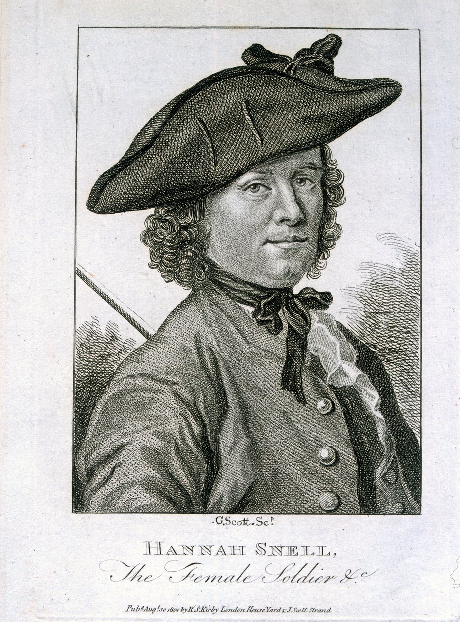 Hannah Snell, a női katona, kiadó: R.S. Kirby, 1804 alkotó: G. Scott