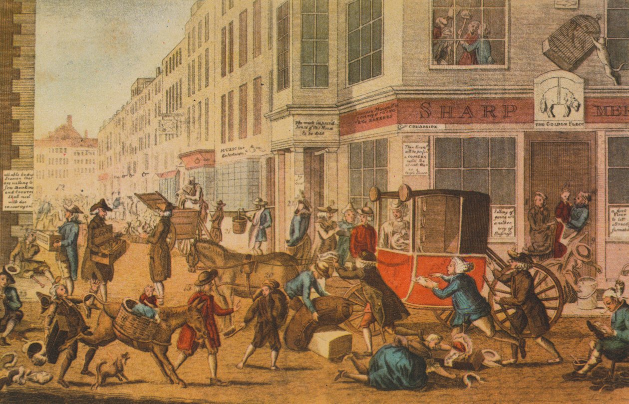 „A modern kereskedő, avagy a brit kereskedelem dicsősége”, 1774 alkotó: G Terry