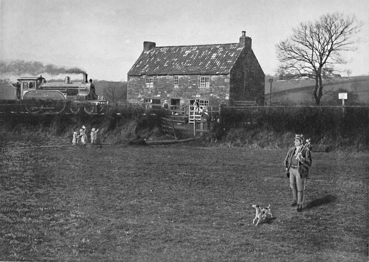 George Stephensons születési helye, Wylam, 1896 alkotó: G. W. Wilson and Company