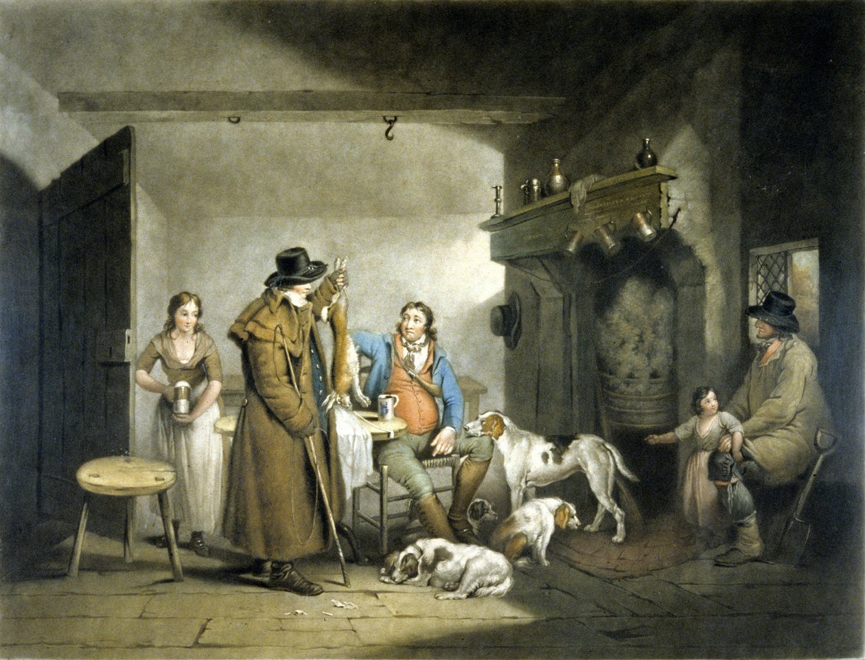 Inside a Country Alehouse, vésette William Ward alkotó: G. and Ward J. Morland