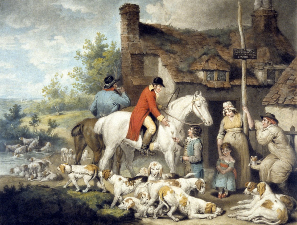 Outside a Country Alehouse, vésette William Ward alkotó: G. and Ward J. Morland