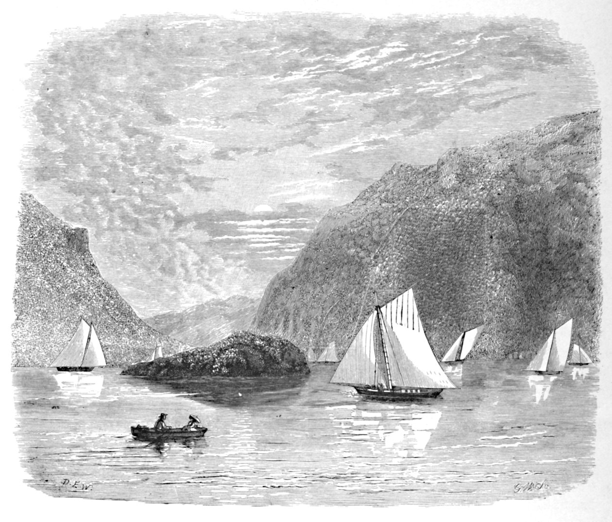 A Highlands bejárata Newburgh közelében, 1883 alkotó: G. Wyand