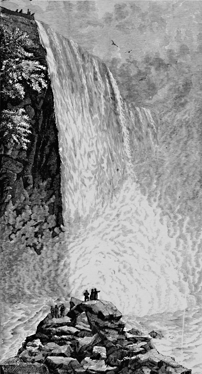 Az American Falls alatti sziklákon, 1883 alkotó: G. Wyand
