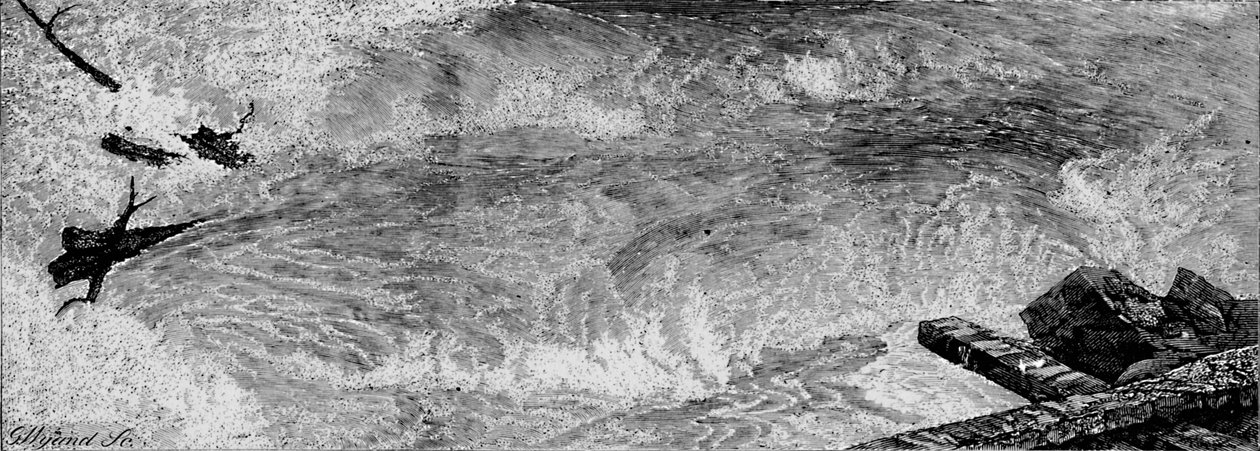 The Rapids a vízesés felett, 1840, 1883 alkotó: G. Wyand