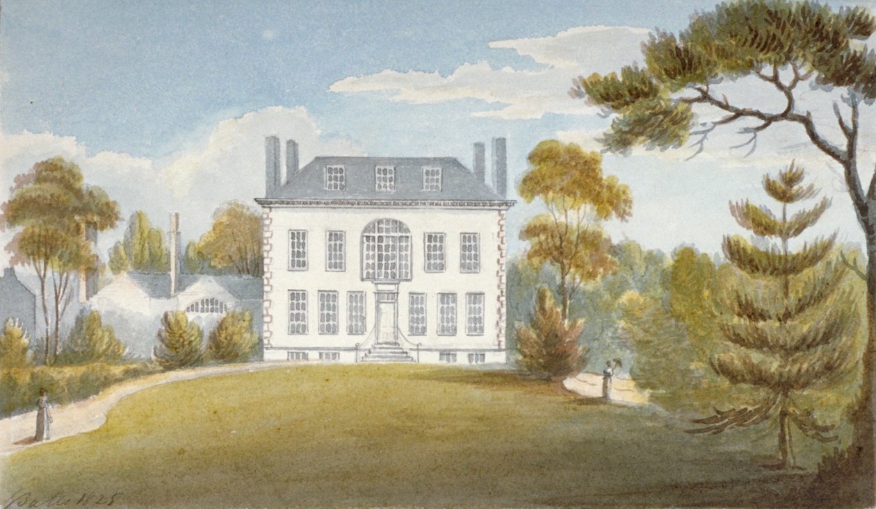 Mitcham Hall, Mitcham, Surrey, 1825 alkotó: G Yates