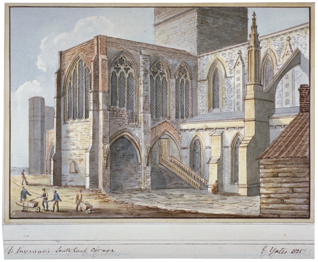 Southwark katedrális, London, 1825 alkotó: G Yates