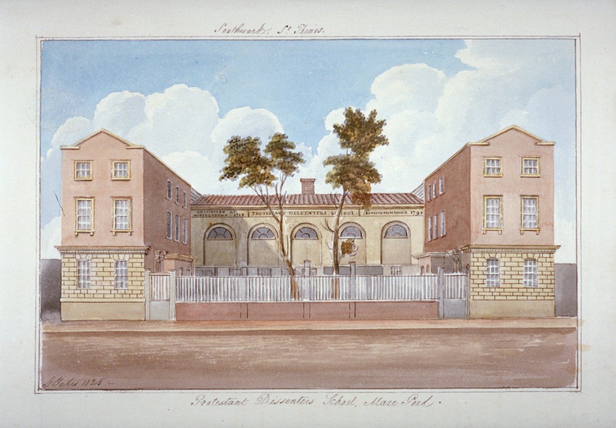 A Protestáns Különvélemény Iskolája, Maze Pond, Bermondsey, London, 1825 alkotó: G Yates