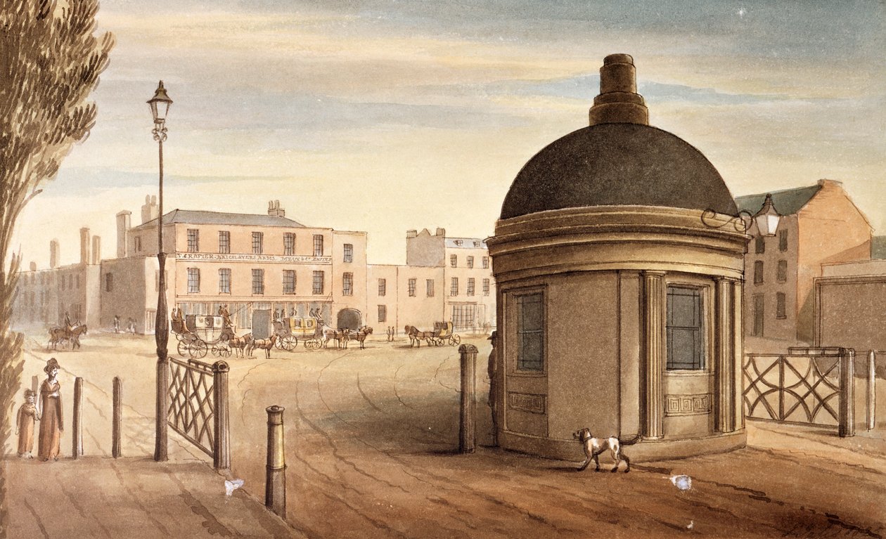 The Turnpike a New Kent Roadon, Southwark, London, 1825 alkotó: G Yates