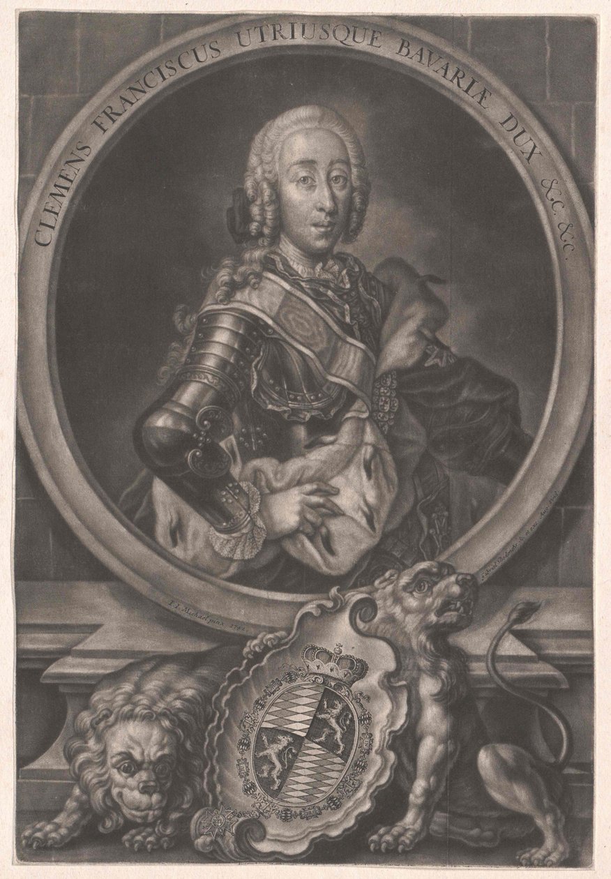 Kelemen Ferenc bajor herceg portréja (1722-1770) alkotó: Gabriel Bodenehr the Younger