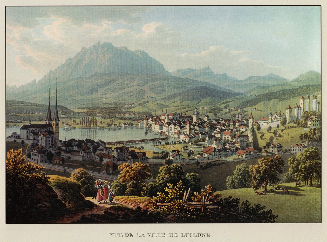 Kilátás Luzern városára alkotó: Gabriel Ludwig Lori