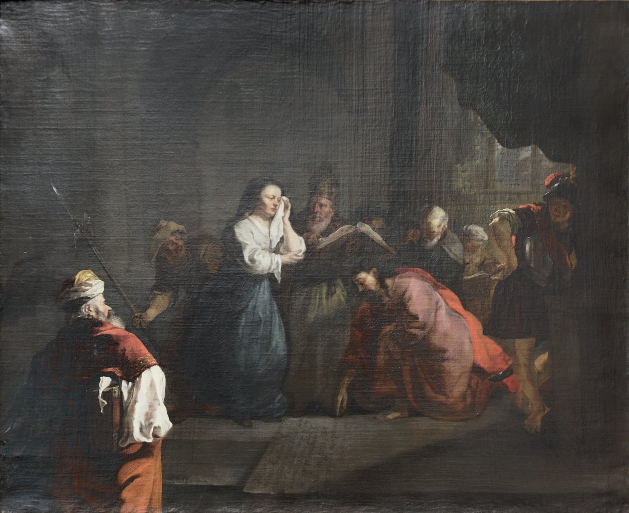 Krisztus megvédi a házasságtörő asszonyt alkotó: Gabriel Metsu