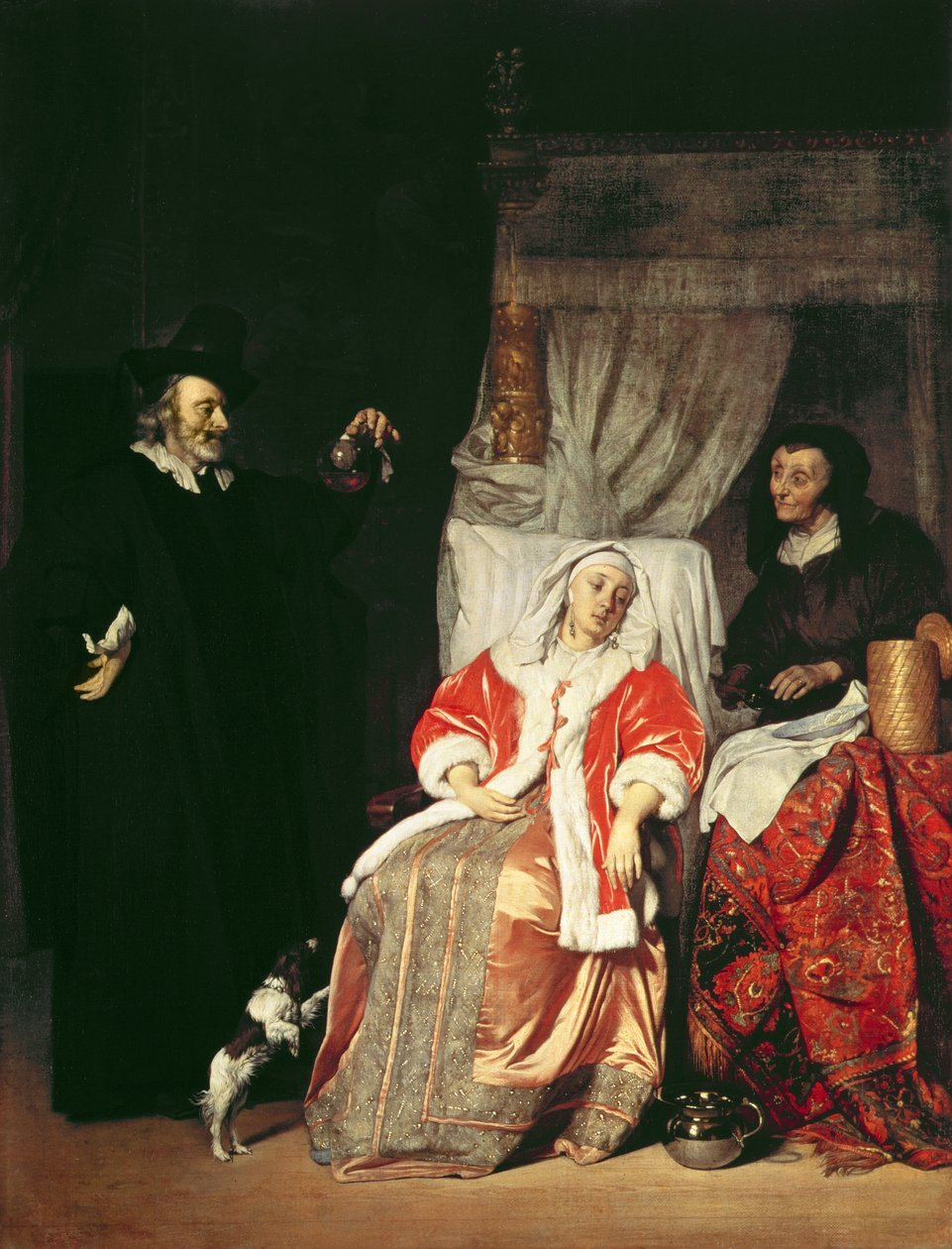 A beteg és az orvos, 1660-as évek alkotó: Gabriel Metsu