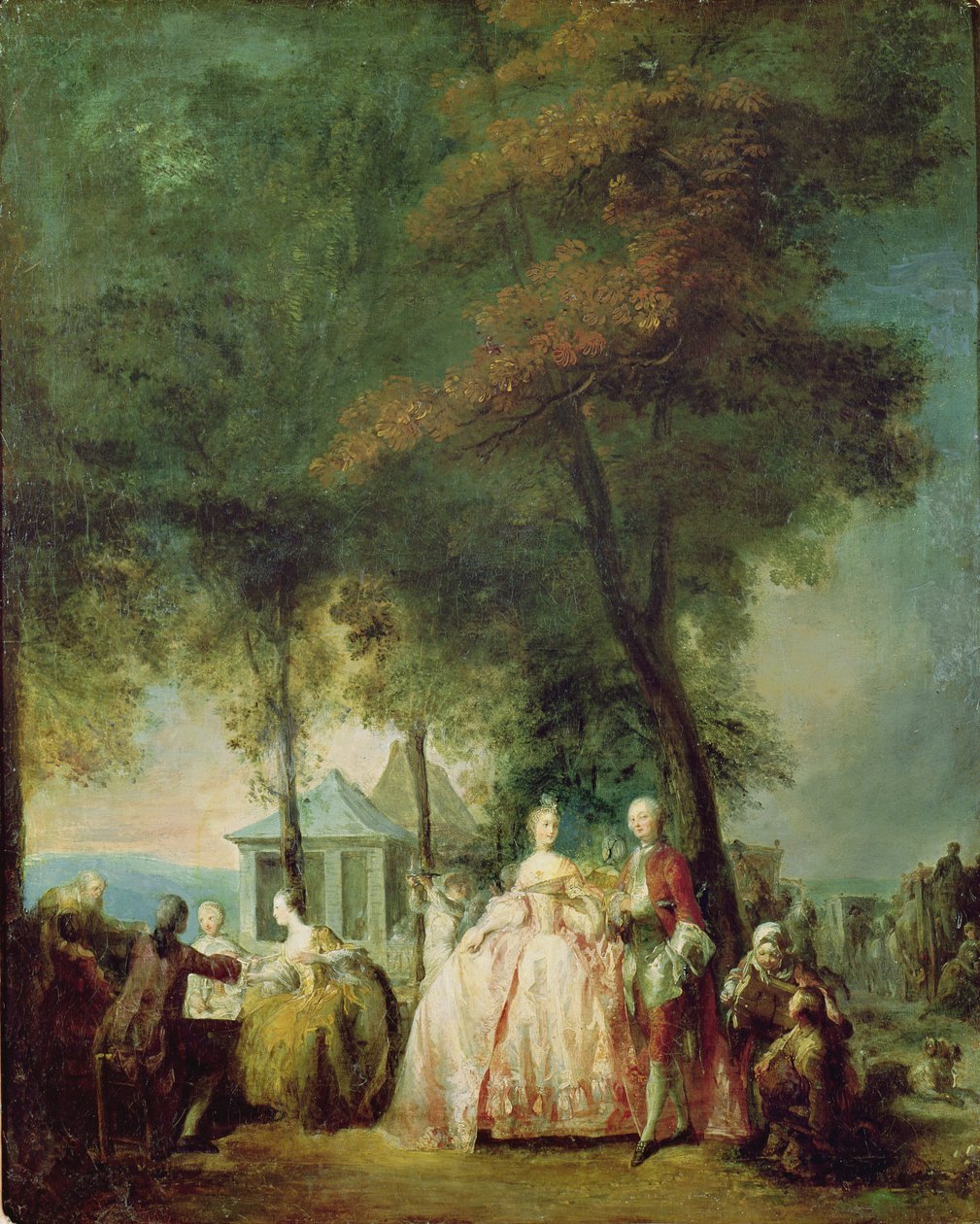 Longchamp sétánya, 1760 körül alkotó: Gabriel de Saint Aubin