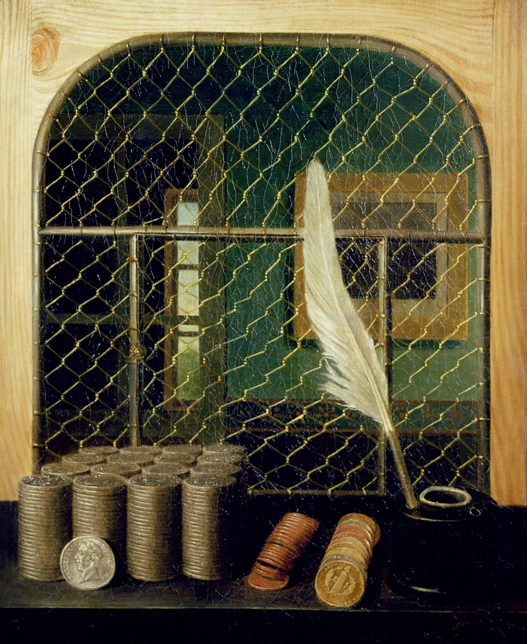 Pénztárpult érmékkel, 1829 alkotó: Gabriel Germain Joncherie