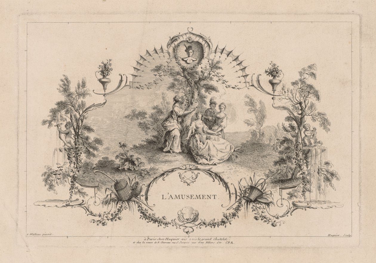 Szórakozás, arabeszk alkotó: Gabriel Huquier