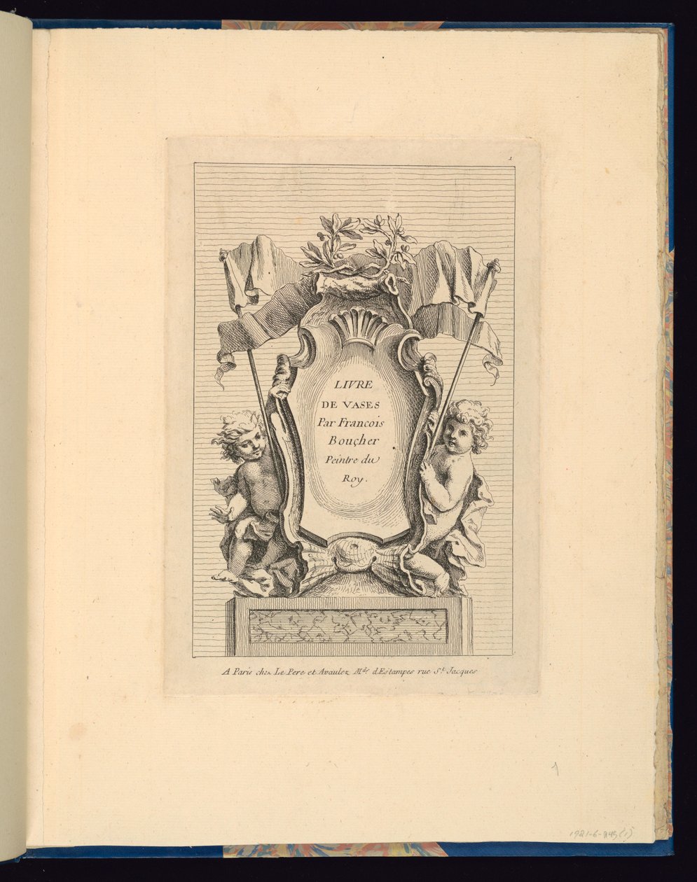 1. tányér, tányér, Livre de vases (Vázák könyve) alkotó: Gabriel Huquier