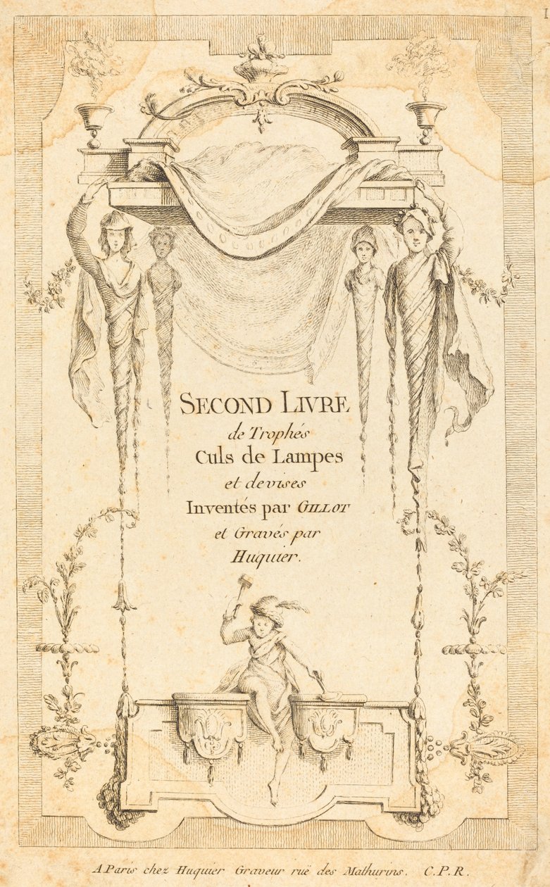 Lámpavégek és valutatrófeák második könyve: Címlap alkotó: Gabriel Huquier after Claude Gillot