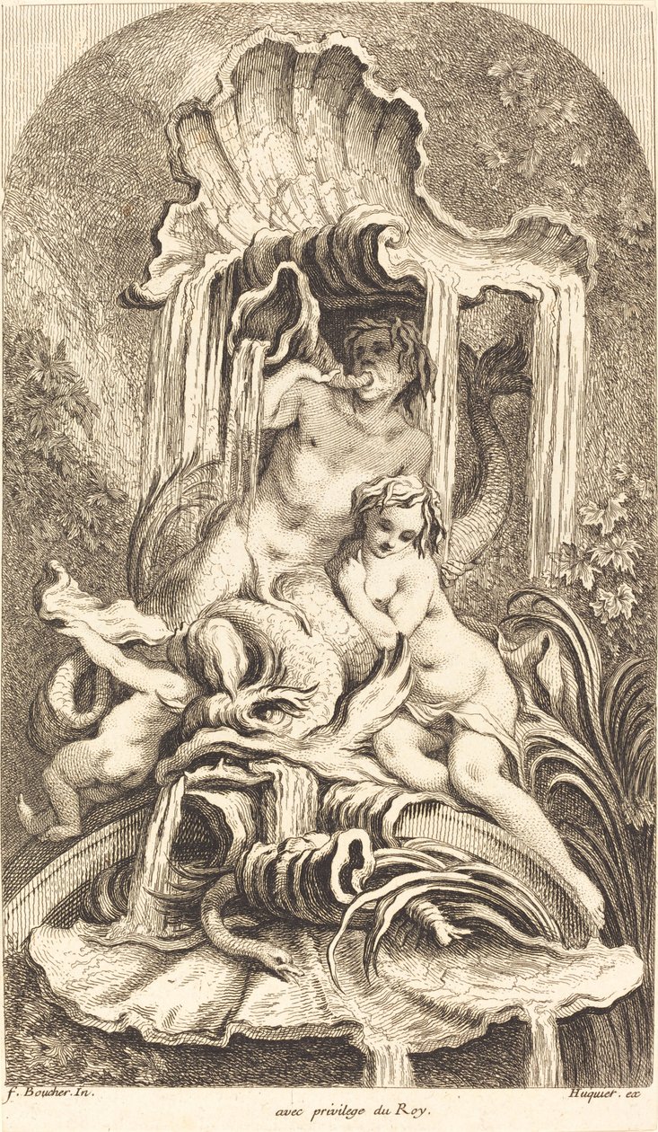 Triton és Nimfa alkotó: Gabriel Huquier after François Boucher