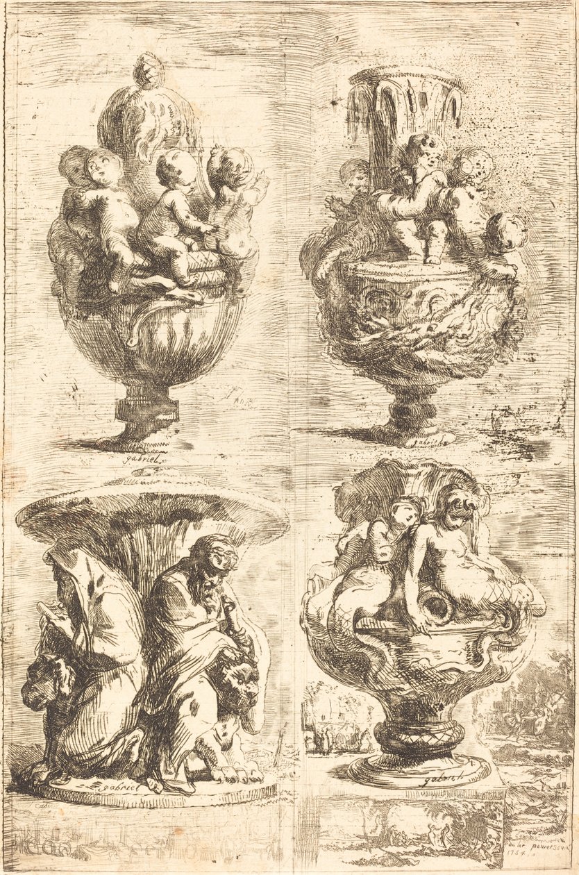 Négy váza alkotó: Gabriel Jacques de Saint Aubin