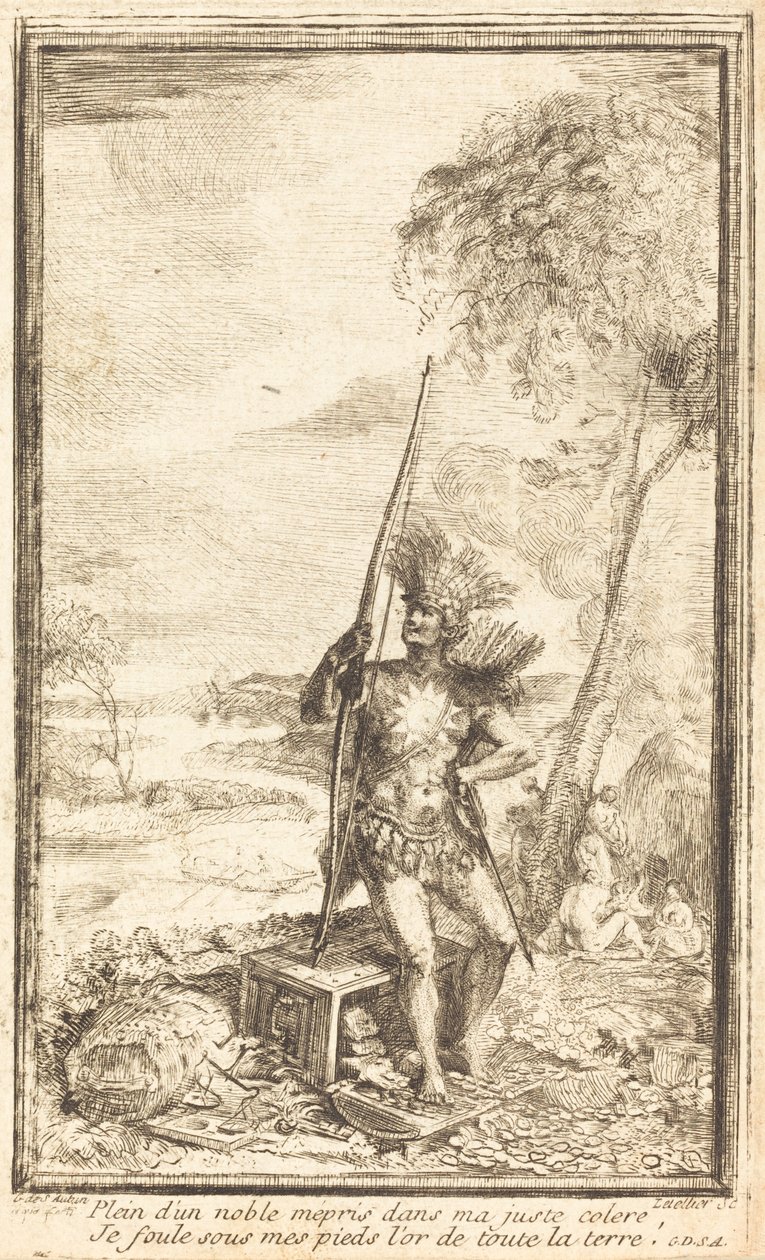 Elülső rész: allegorikus kompozíció (Composition allegorique) alkotó: Gabriel Jacques de Saint Aubin