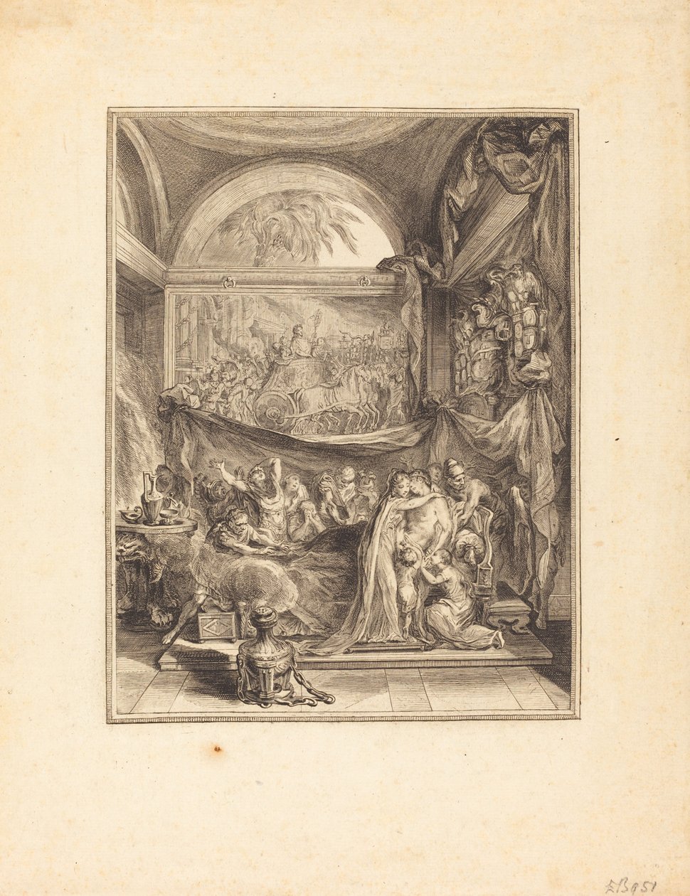 Germanicus halála alkotó: Gabriel Jacques de Saint Aubin