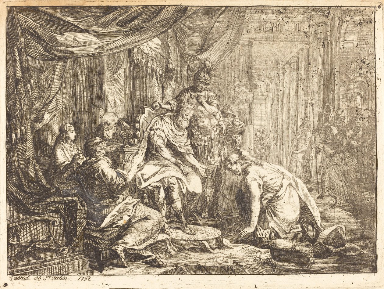 Absolon és Dávid megbékélése alkotó: Gabriel Jacques de Saint Aubin