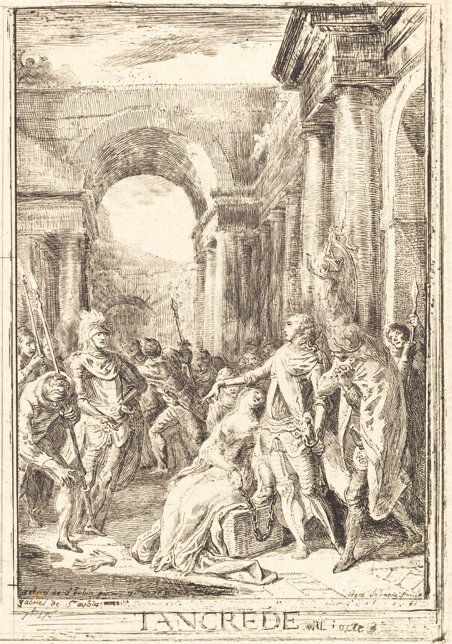 A kihívás [jobbra] alkotó: Gabriel Jacques de Saint Aubin