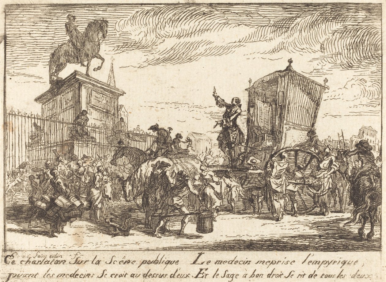 A sarlatán (Le charlatan) alkotó: Gabriel Jacques de Saint Aubin