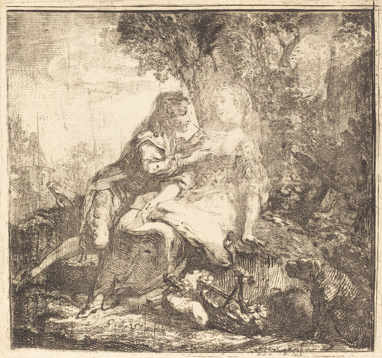 A két szerető alkotó: Gabriel Jacques de Saint Aubin