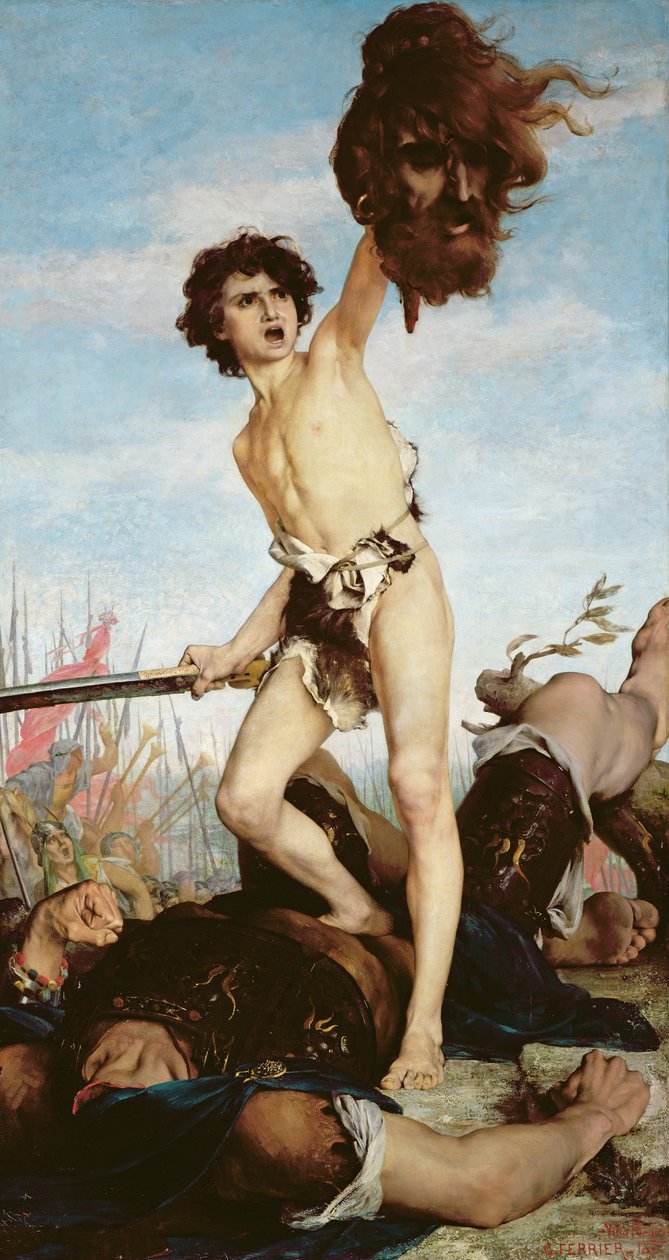 Dávid győzött Góliát felett, 1876 alkotó: Gabriel Joseph Marie Augustin Ferrier