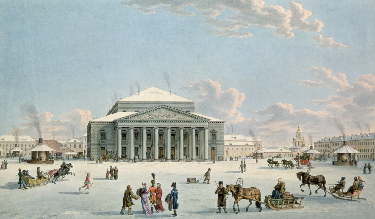 A szentpétervári Bolsoj Színház, Gabriel vagy Matthias Lory, 1800 körül, Johann Georg de Mayr 1790 körüli festménye után (metszet). alkotó: Gabriel L. & Lory Mathias G. (1784 1846) Lory