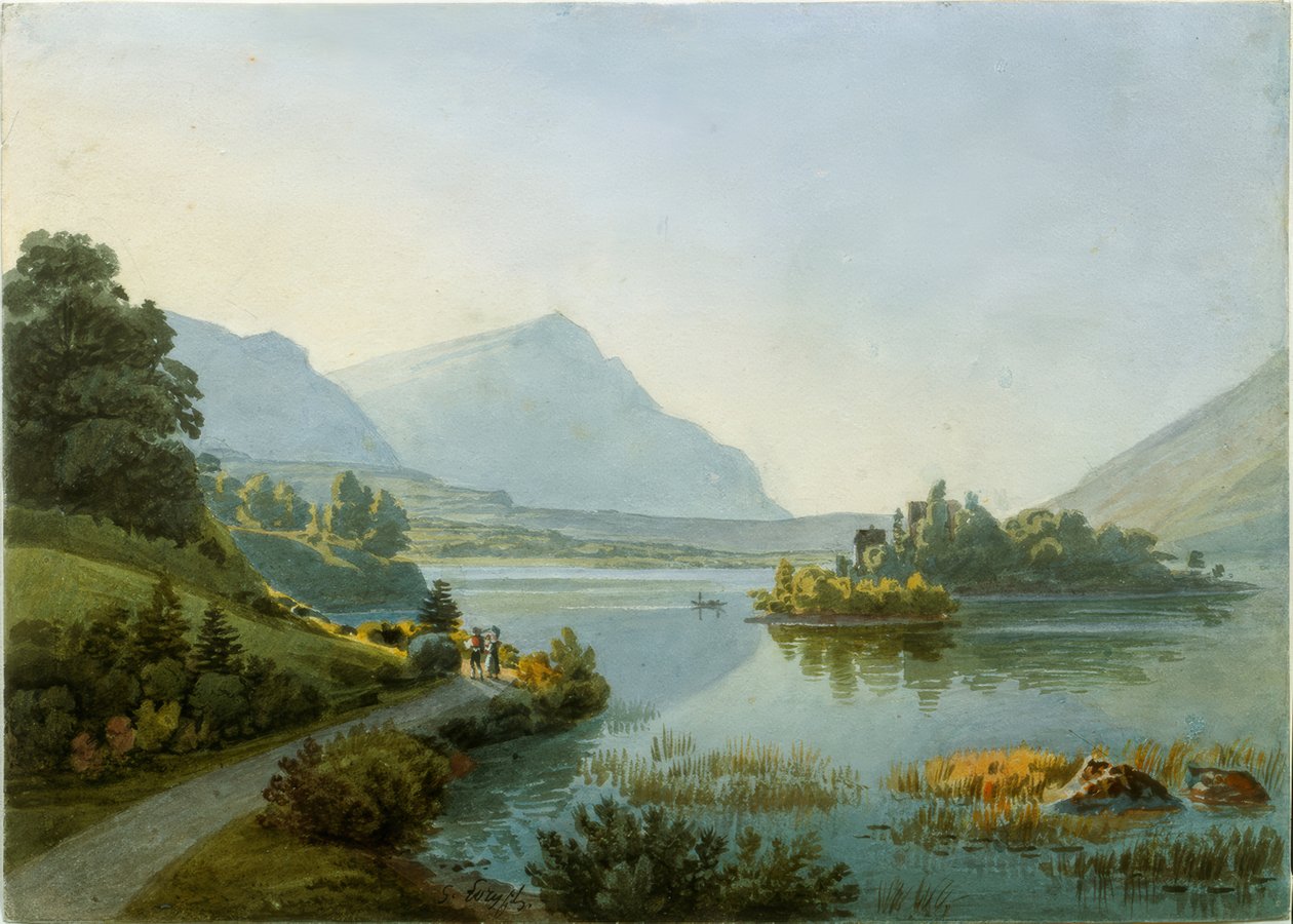 A Lauerz-tó és a Schwanau-sziget alkotó: Gabriel Lory der Jüngere