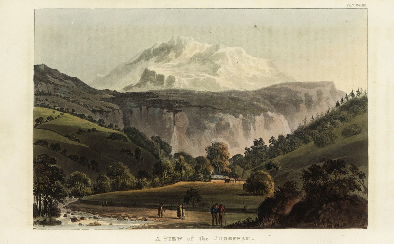 Jungfrau hegy a Berni-Alpokban, Svájc alkotó: Gabriel Ludwig (after) Lory