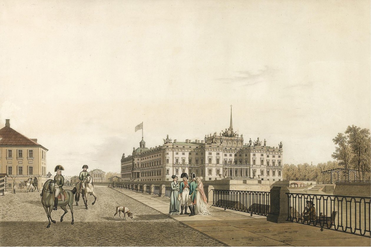 Kilátás a Mihajlovszkij-palotára, 1804 alkotó: Gabriel Ludwig Lory the Elder