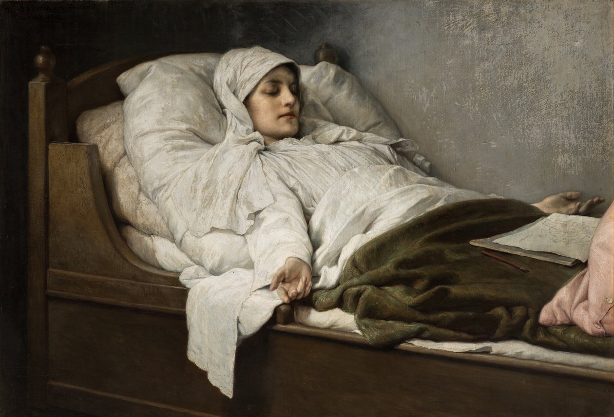 Prevorst látnoknője magas alvásban, 1892 alkotó: Gabriel Max