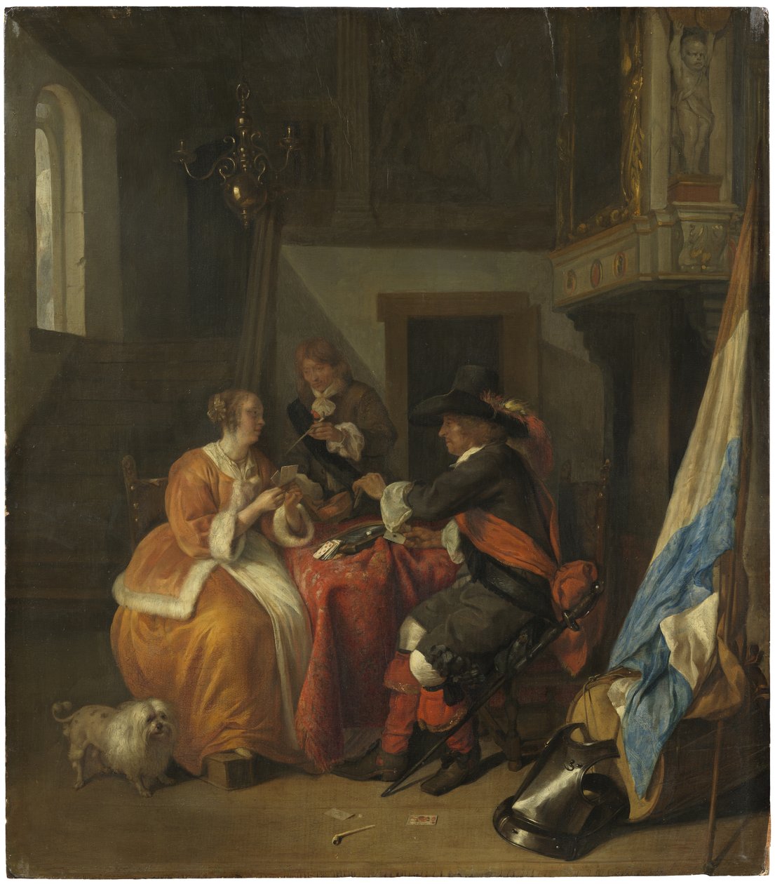 Kártyajáték, 1655-1659 körül alkotó: Gabriel Metsu