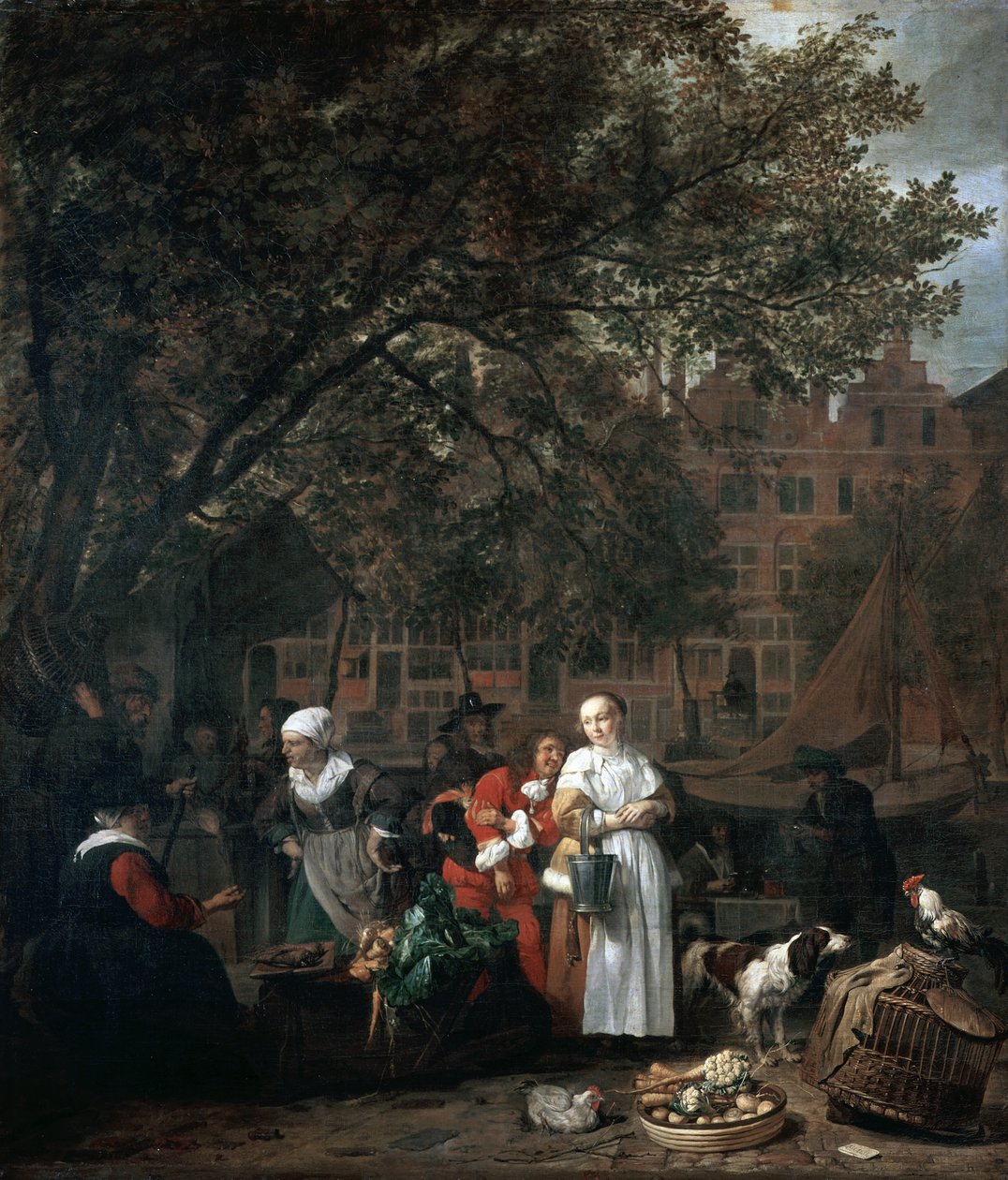 Amszterdam Gyógynövénypiac alkotó: Gabriel Metsu