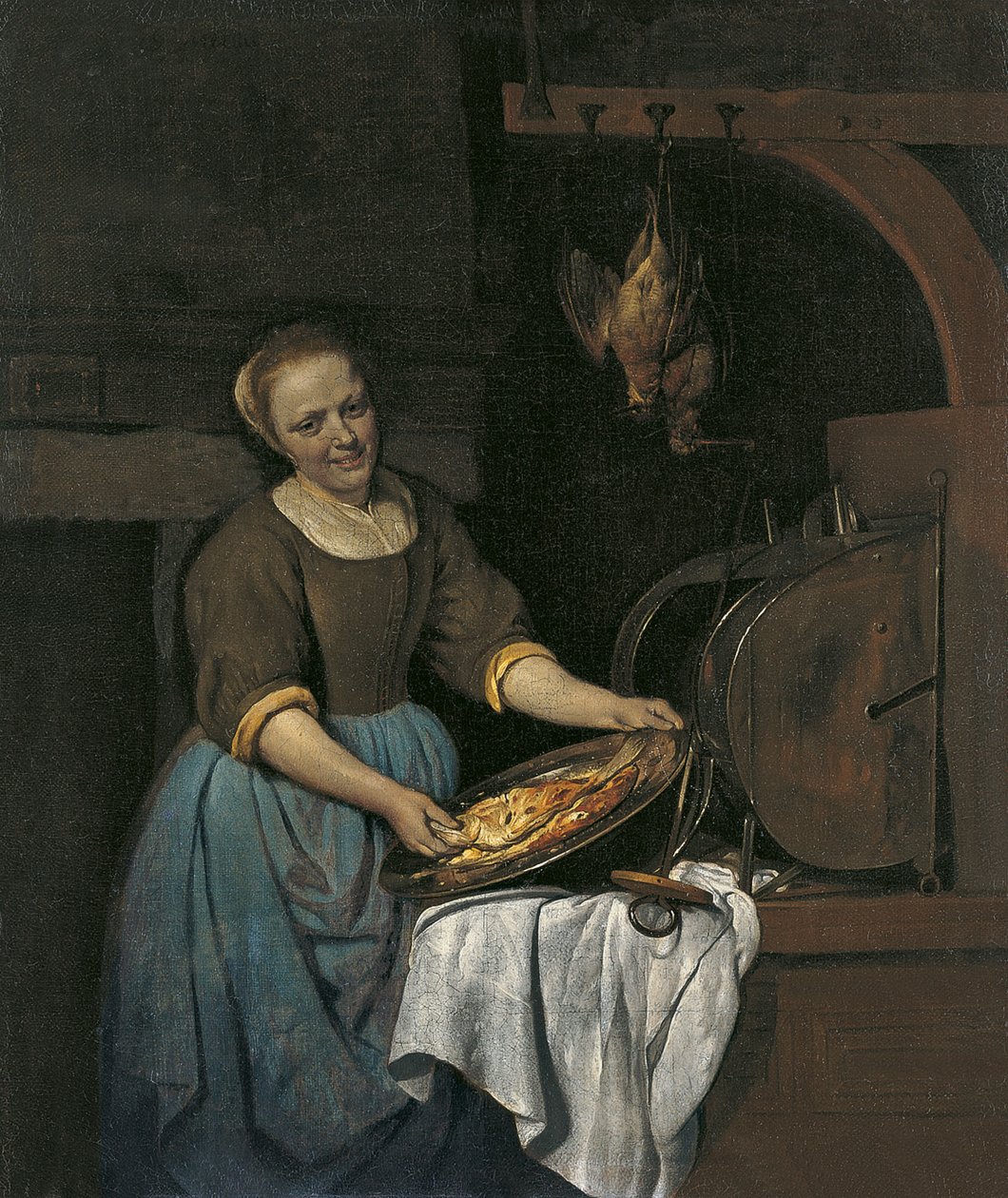 Konyhai szobalány halat készít alkotó: Gabriel Metsu