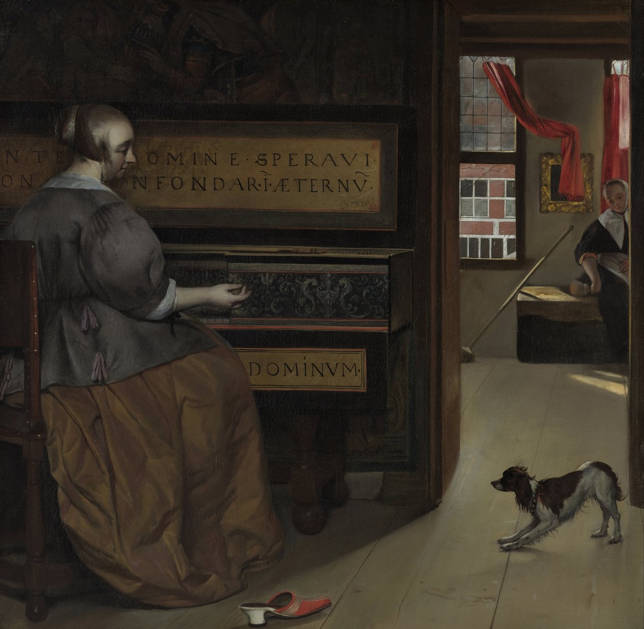 Hölgy a szűzanyánál, 1660-67 körül (olaj, vászon) alkotó: Gabriel Metsu
