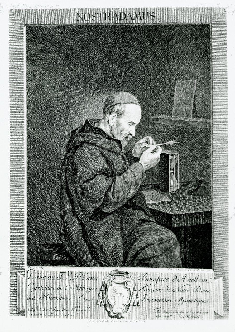 Michel Nostradamus (1503-66) portréja, amelyet Christian von Mechel (1737-1817) vésett, 1762 alkotó: Gabriel Metsu