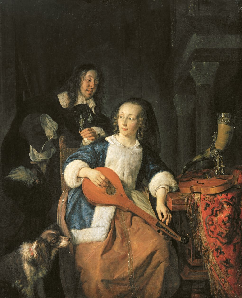 A Cittern játékos alkotó: Gabriel Metsu
